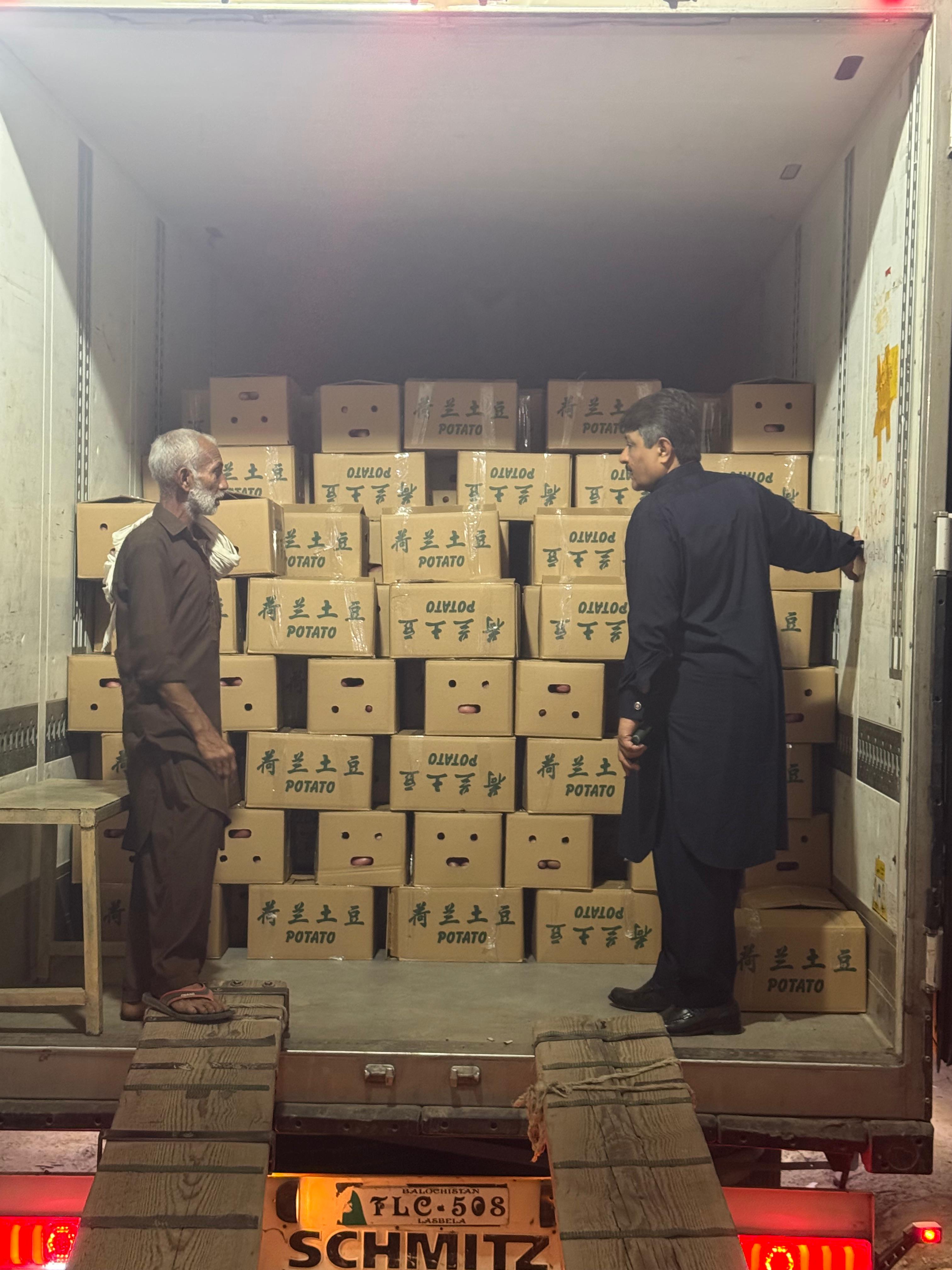 CEO Rana Ahsan inspecting shipment to UAE